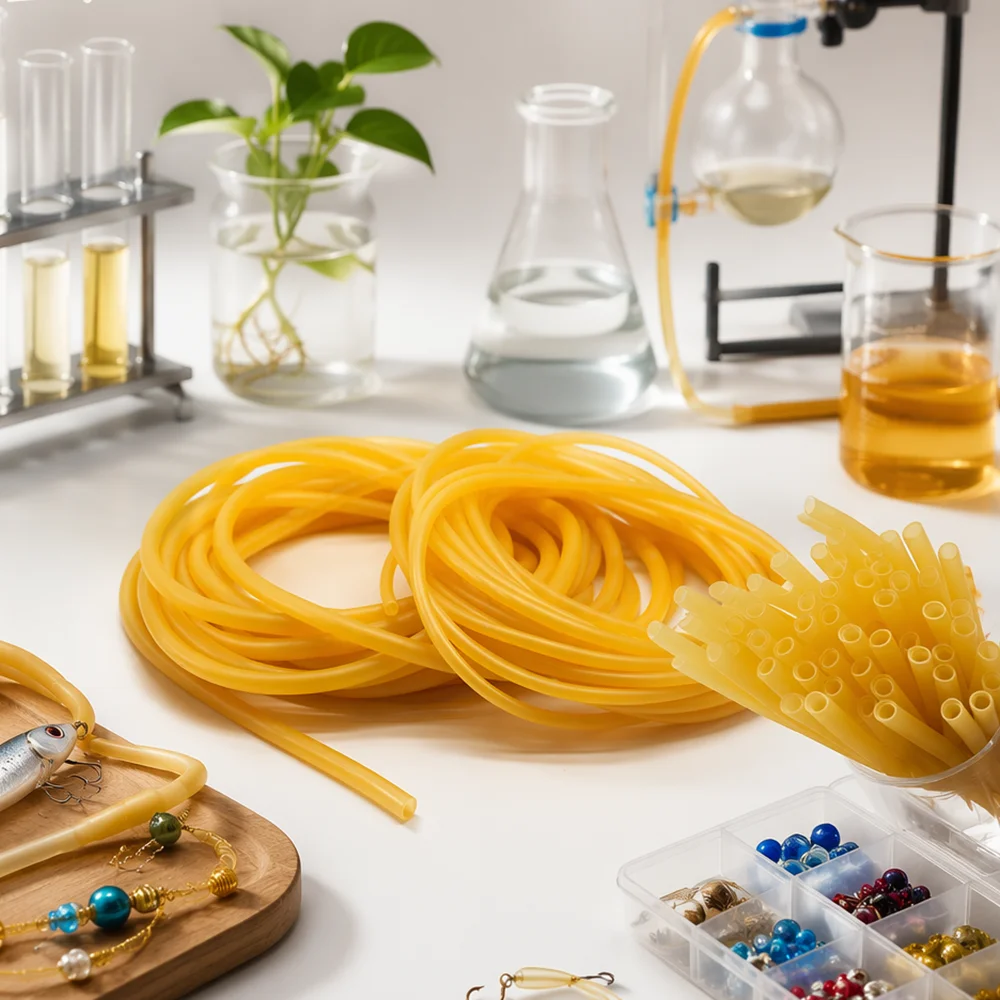 Tuyau en latex jaune de laboratoire de 1 m, tuyau de raccordement pour dispositif de distillation sous vide, tuyau en caoutchouc élastique, tuyau de drainage pour expériences chimiques en diverses spécifications, tuyau de raccordement en caoutchouc pour pipeline sous vide, consommables pour expériences chimiques, tuyau en caoutchouc élastique disponible en différentes épaisseurs