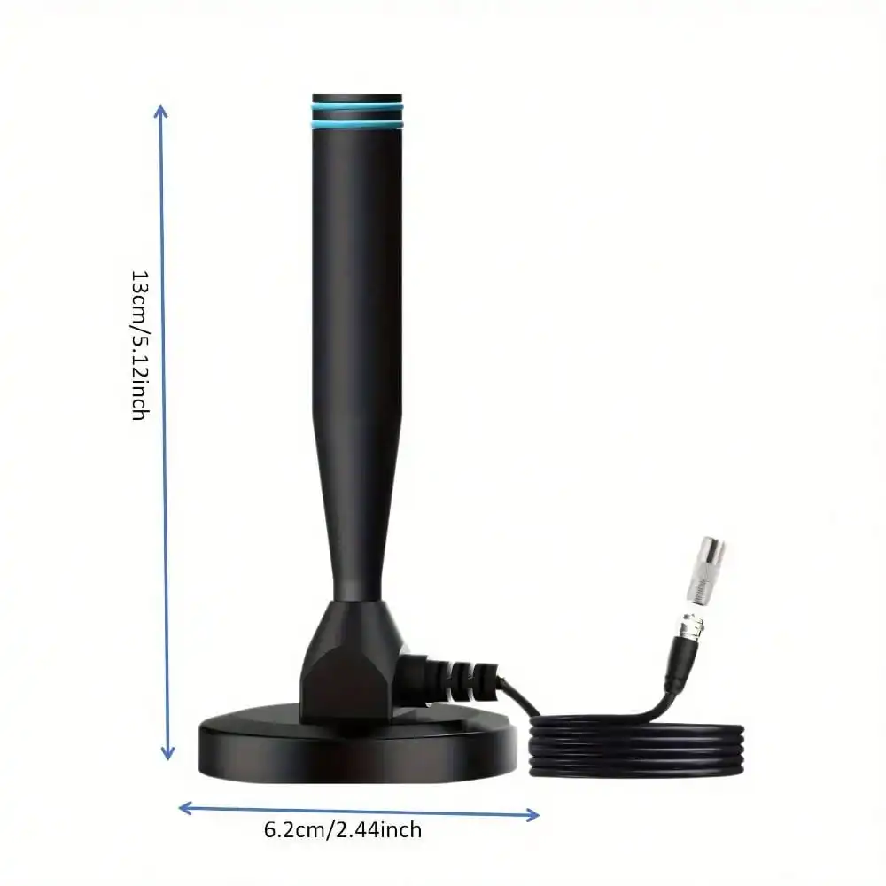 High Definition TV Antenna with Magnetic Base 10000 Miles Reception Range 1080P/4K Resolution USB Power Supply, Universal Indoors and Outdoors, Suitable for Old and New Smart TVs, Red Signal Ring + 360° Reception, High Quality Connector Smart Model