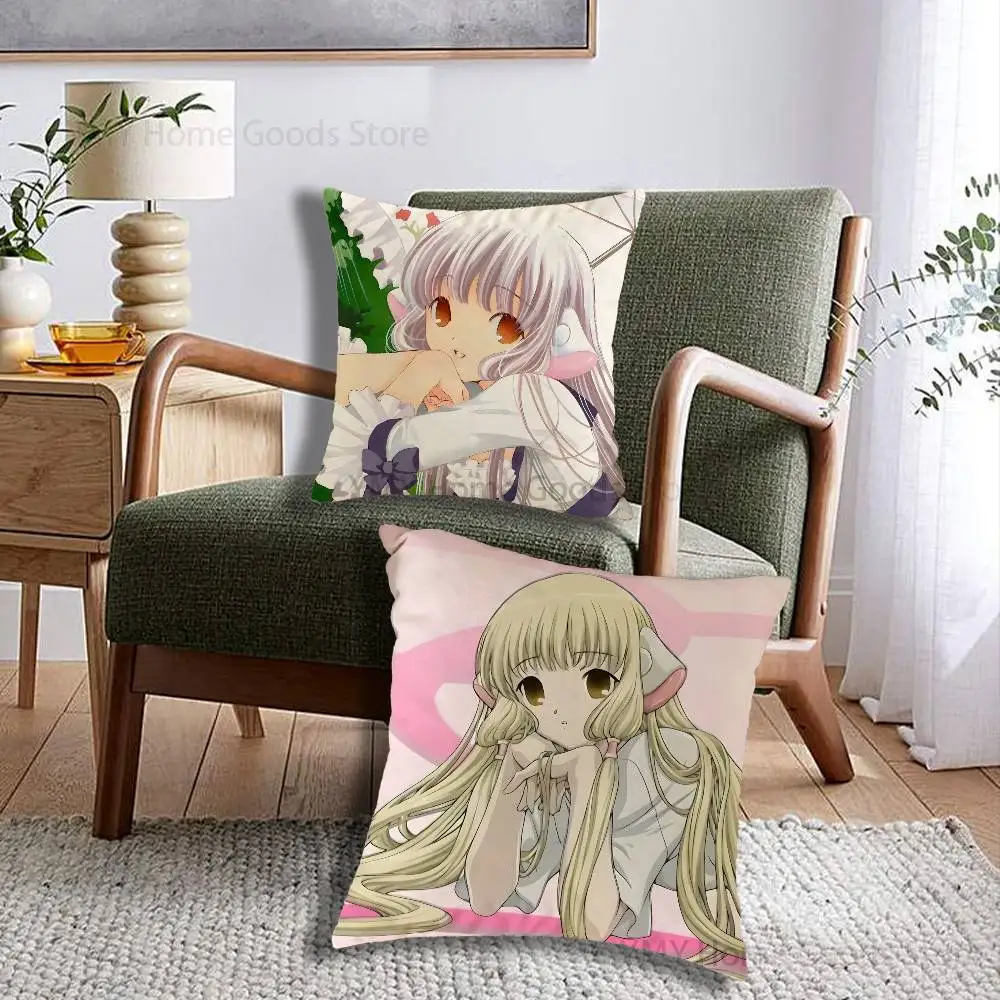 Chos bits Cartoon Chi Print Throw Pillow Cover Square Cushion Case for Living Room Bedroom Decor