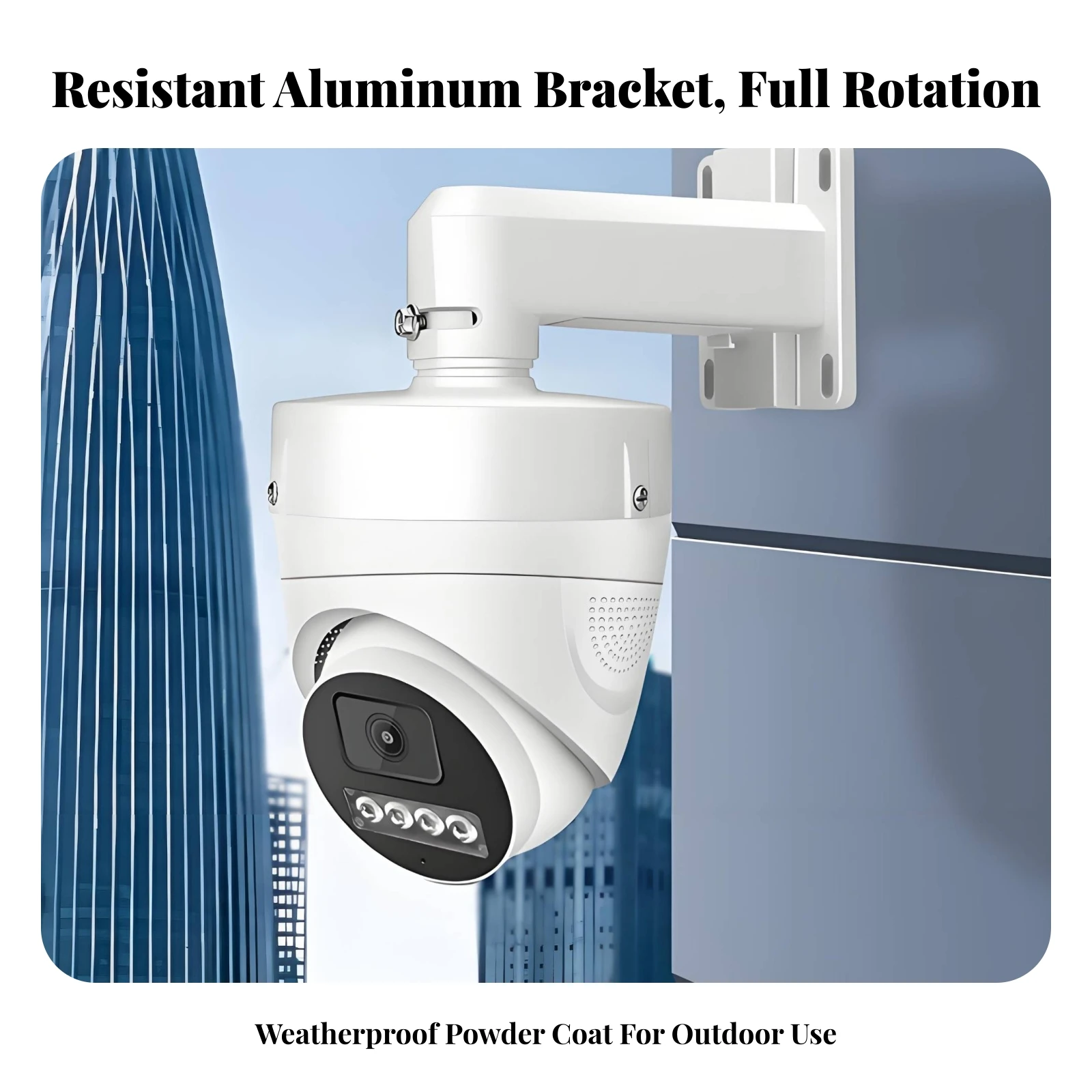 Dome Camera Mount Bracket Adjustable Camera Bracket with Cable Management Weatherproof Professional for Installers