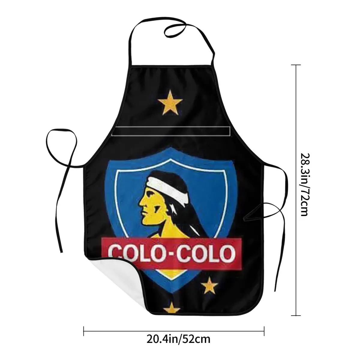 Social Y Deportivo Colo-Colo Apron Chef Cooking Tablier Waterproof Bib Kitchen Cleaning Pinafore for Women Men Gardening