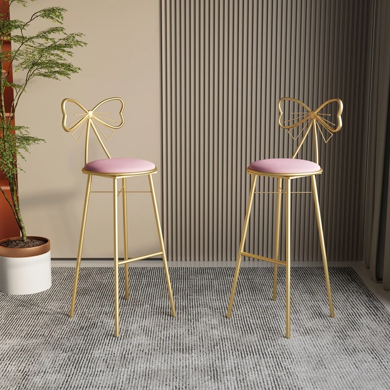Minimalist Ergonomic Bar Stools Comfortable Relaxing Modern Nordic Bar Chairs Accent Design Sillas Para Comedor Unique Furniture