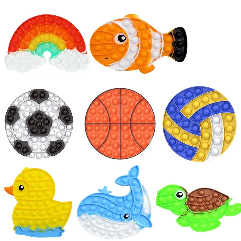 1Pcs Push Bubble Fidget Toys Animal Frog Rabbit Tortoise Stress Relief Toy Antistress Soft Squishy Sensory Toy for Kids Gift