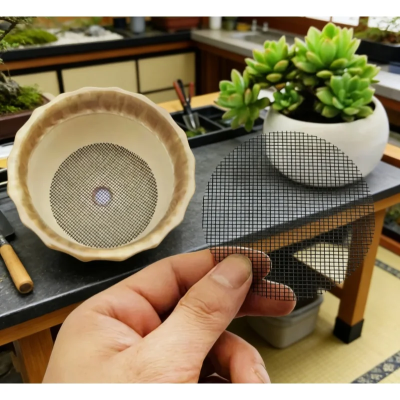 50 Piece Round Pot Hole Screen Mat Plant Drainage Screen Gasket Prevents Soil Loss Essential Gardening Supplies