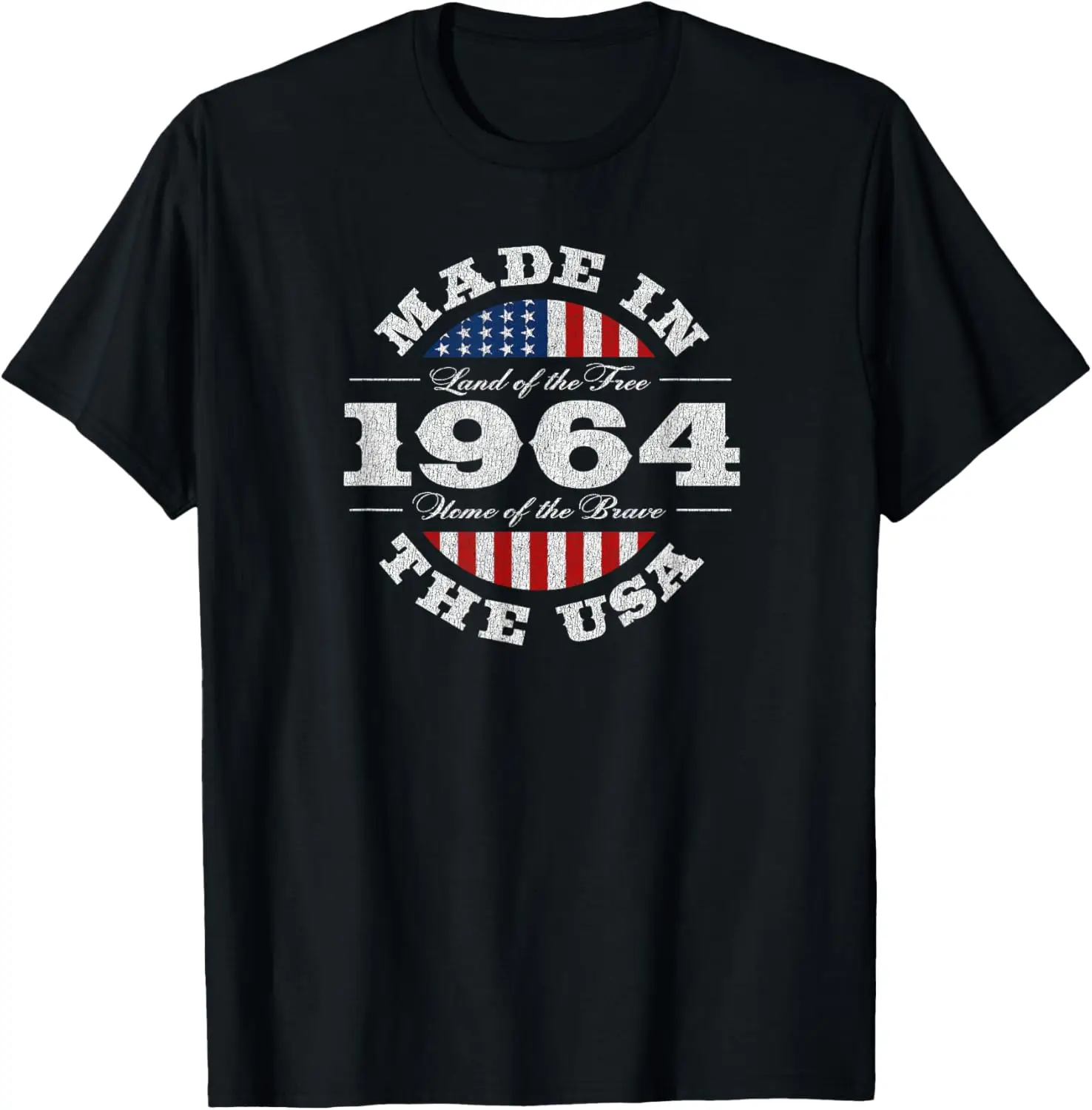 

60 Year Old Patriotic American USA Flag 1964 60th Birthday T-Shirt