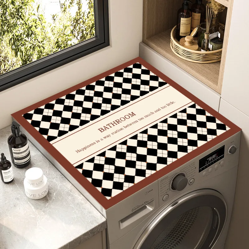 

1pc Washer or Dryer Top Mat Cover Anti-Slip Washing Machine Dust-Proof Top Cover Multi-purpose Super-absorbent Stain Resistant