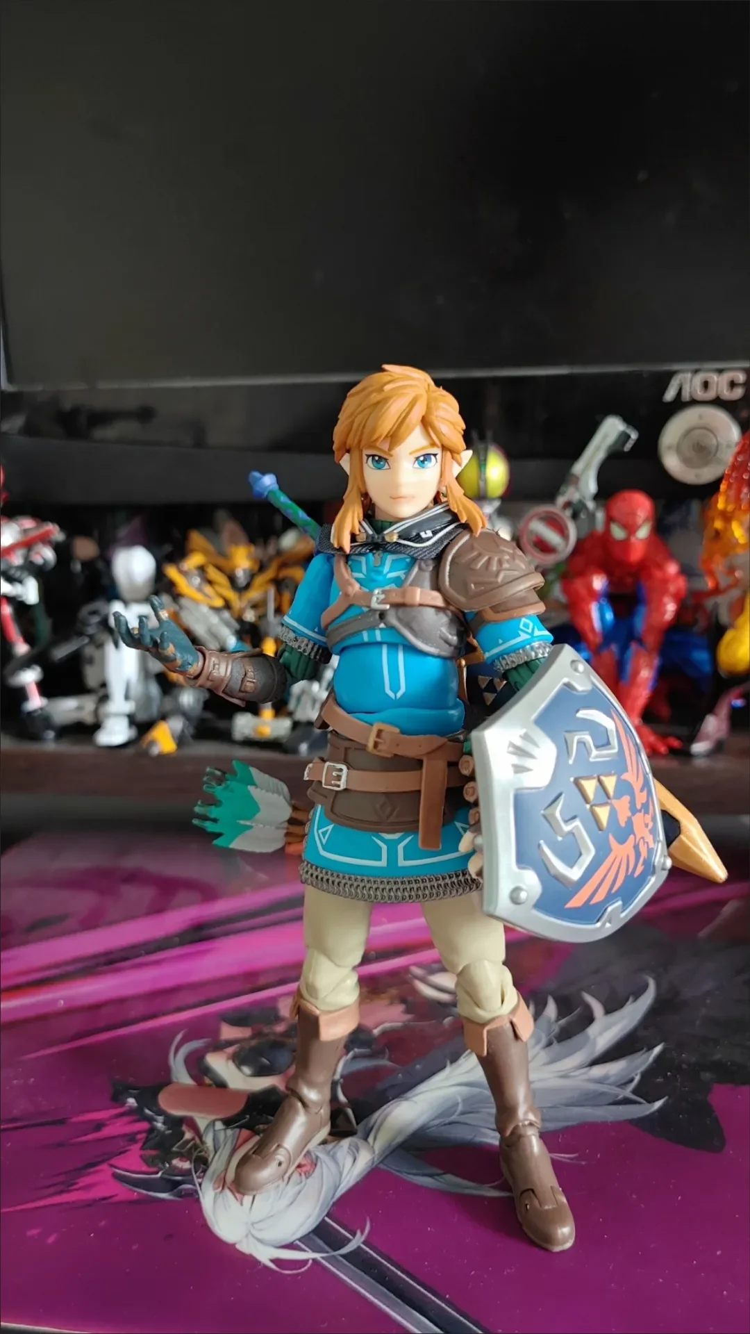 Figma The Legend of Zelda: Tears of the Kingdom Link-actiefiguur - beweegbare gewrichten met displaybasis, anime-verzamelmodel