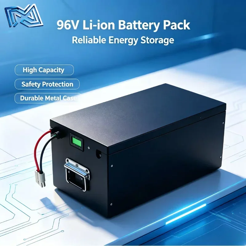 96V 30Ah‑100Ah Li-ion Battery Pack, Built-in Bluetooth BMS, 5000W Max Discharge, For Electric Vehicle, AGV, Marine & Heavy Equip