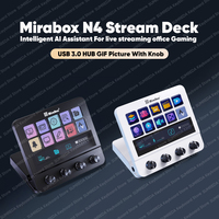 Mirabox N4 Stream deck With Knob Button Live Content Creative Console Mini Keypad Streamdeck Deck Dock Stream Desk Controller