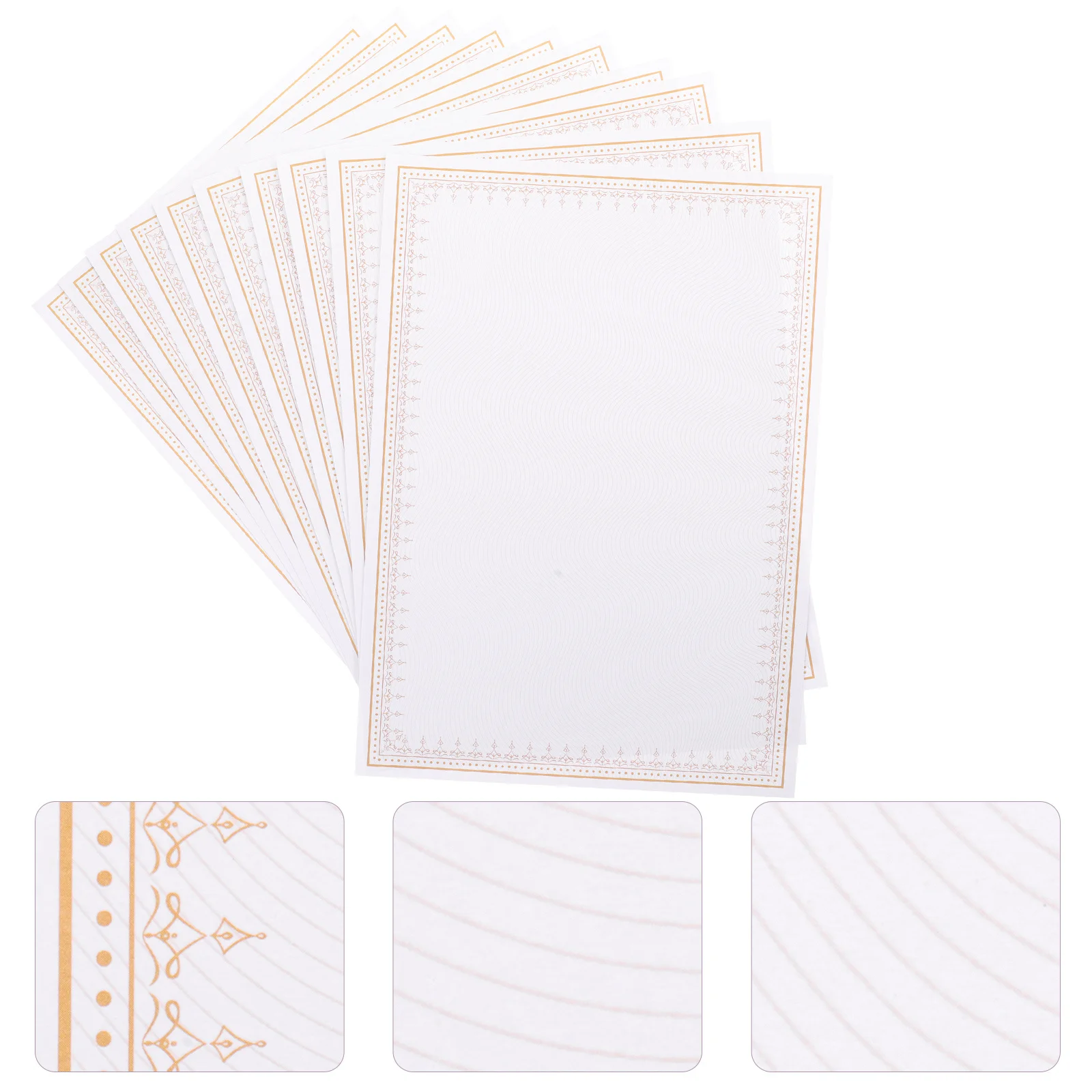 

10Pcs Honor Certificate Paper Smooth Edges Portable Size for Thank You Certificates Class Awards Diplomas Certificate Paper