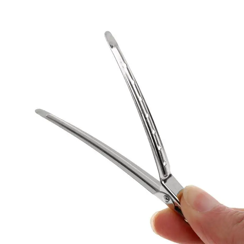 U0DE جديد 10 قطعة مقاطع الشعر الفولاذ المقاوم للصدأ تصفيف الشعر بطة بيل التمساح كليب