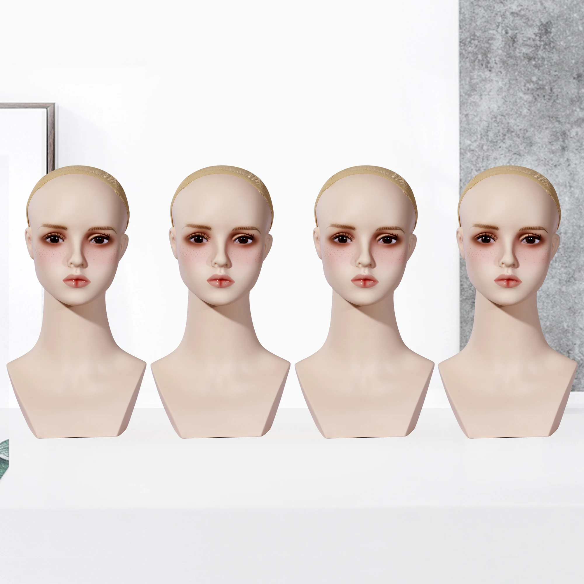 4PC USA Warehouse Free Shipping European American Style Mannequin Head Wig Display Model