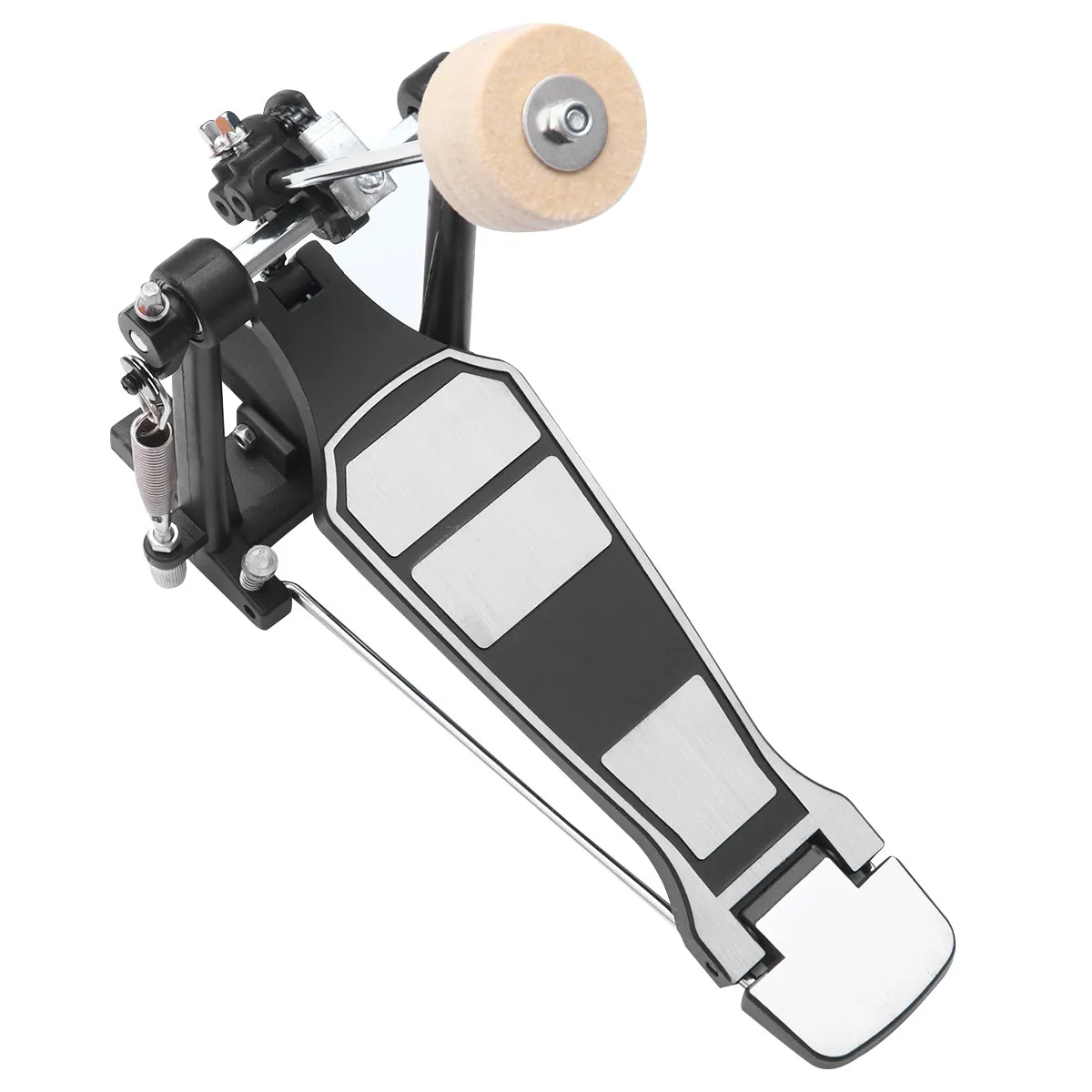 Heavy Duty Single Bass Drum Foot Pedal Solid Metal Build Quick Response Drum Set Pedal Replacement Kit for Beginners and Pros