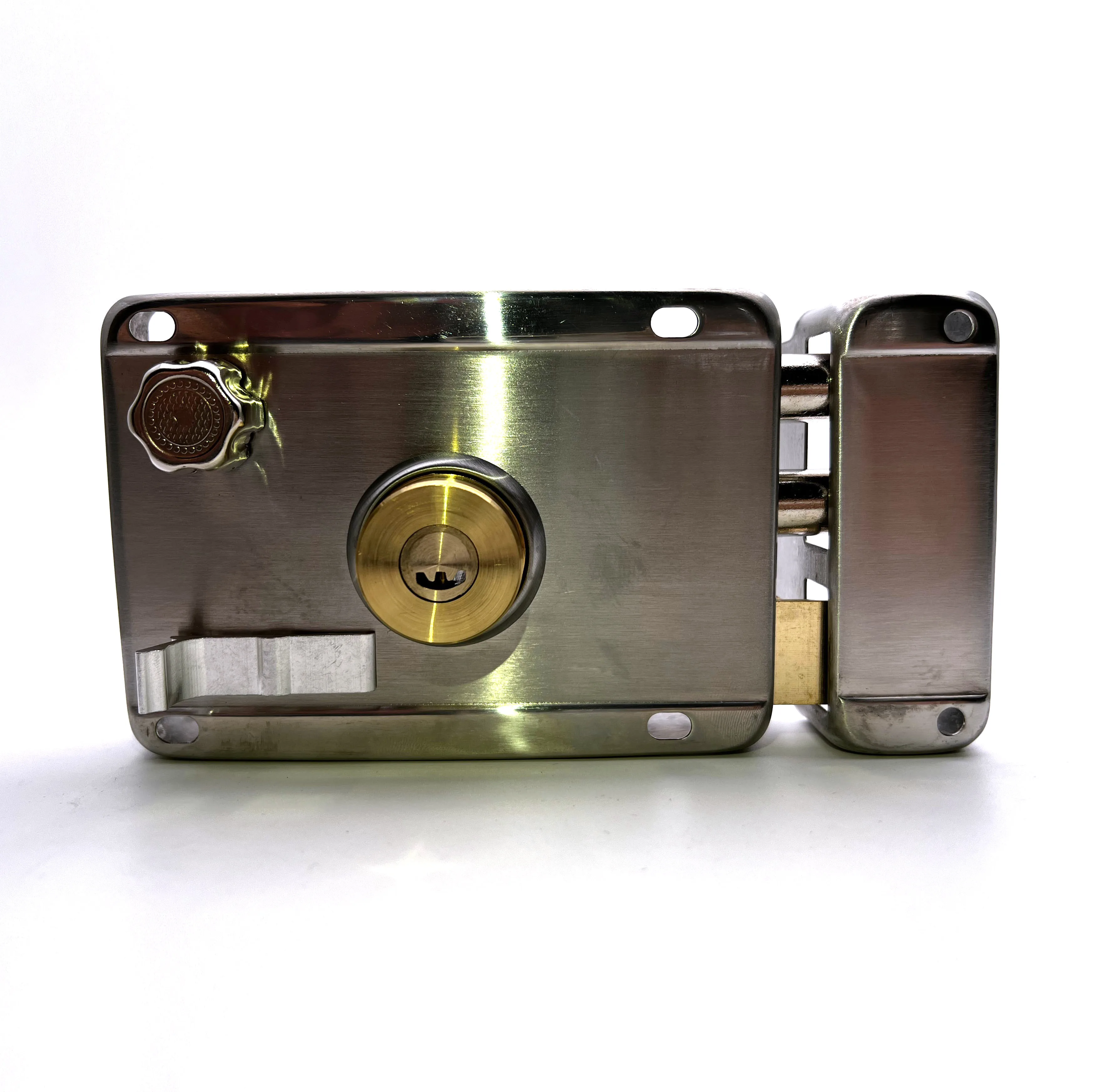 1PCS Door Lock Strong Deadbolt Home Security Universal Exterior Anti-theft Accessory Stainless Steel Multiple Insurance Smooth