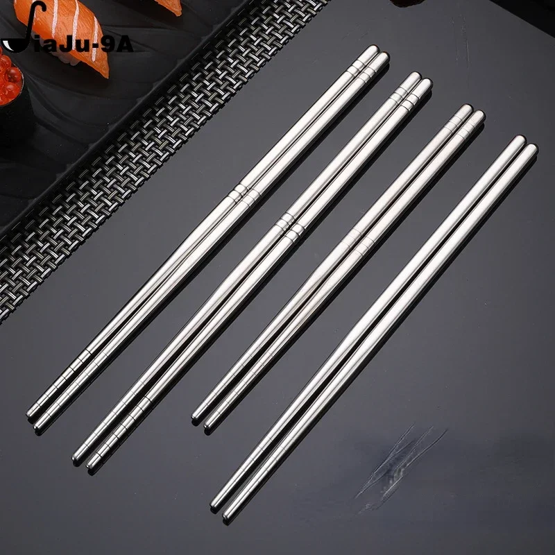 

1 Pair Chopsticks 304/201 Stainless Steel Non-Slip Chopstick Metal Sushi Sticks Korean Japanese Food Chinese Chopsticks