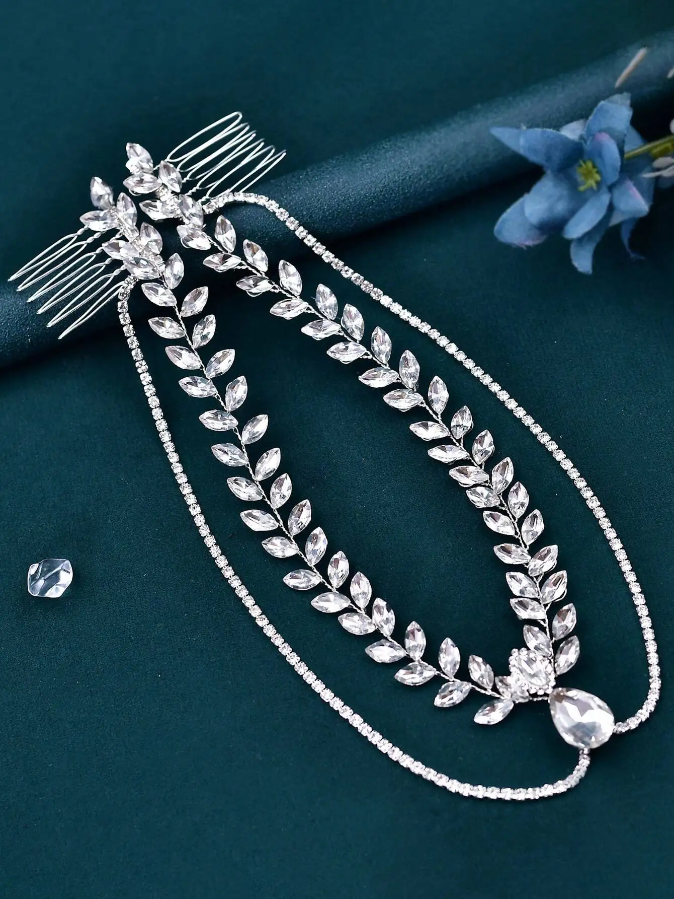 

Свадебная повязка на голову с кристаллами для женщин, для свадебных фотосессий