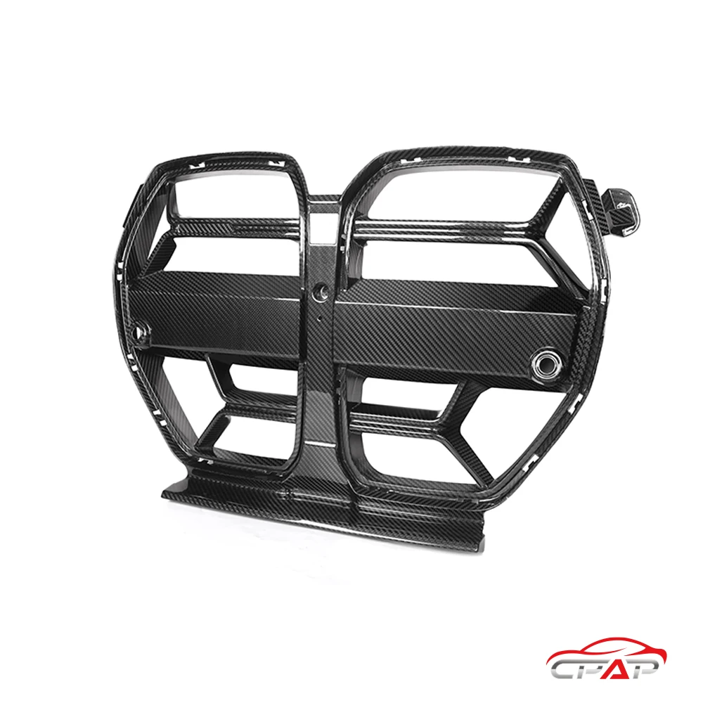 شبكات المصد الأمامي لسيارات BMW G80 G81 M3 G82 G83 M4 2021-IN CSL نمط حقيقي جاف من ألياف الكربون هود شبكة السيارة ACC تنفيس الملحقات #3