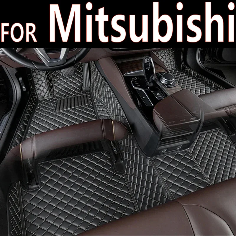 

Кожаные автомобильные коврики для Mitsubishi Outlander Pajero Eclipse ASX Galant 2022 2023, автомобильные аксессуары 0601