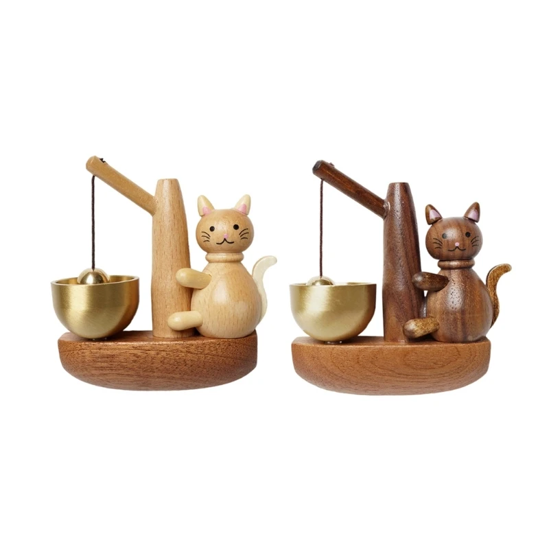 Fishing Cats Door Chimes with Hanging Ornament Doorbell Wind Bells for Welcoming Guests Shopkeepers Bells