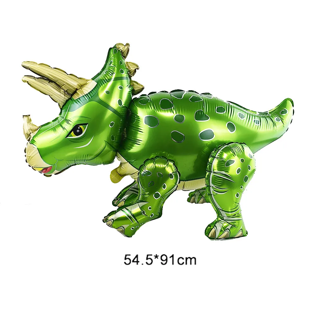 Dinosaurier-Party-Deko 32 Zoll Dinosaurier-Zahlenballons für 1-3 Jährige Kindergeburtstag Babyparty Matte Cartoon-Folienballons Dekorationen