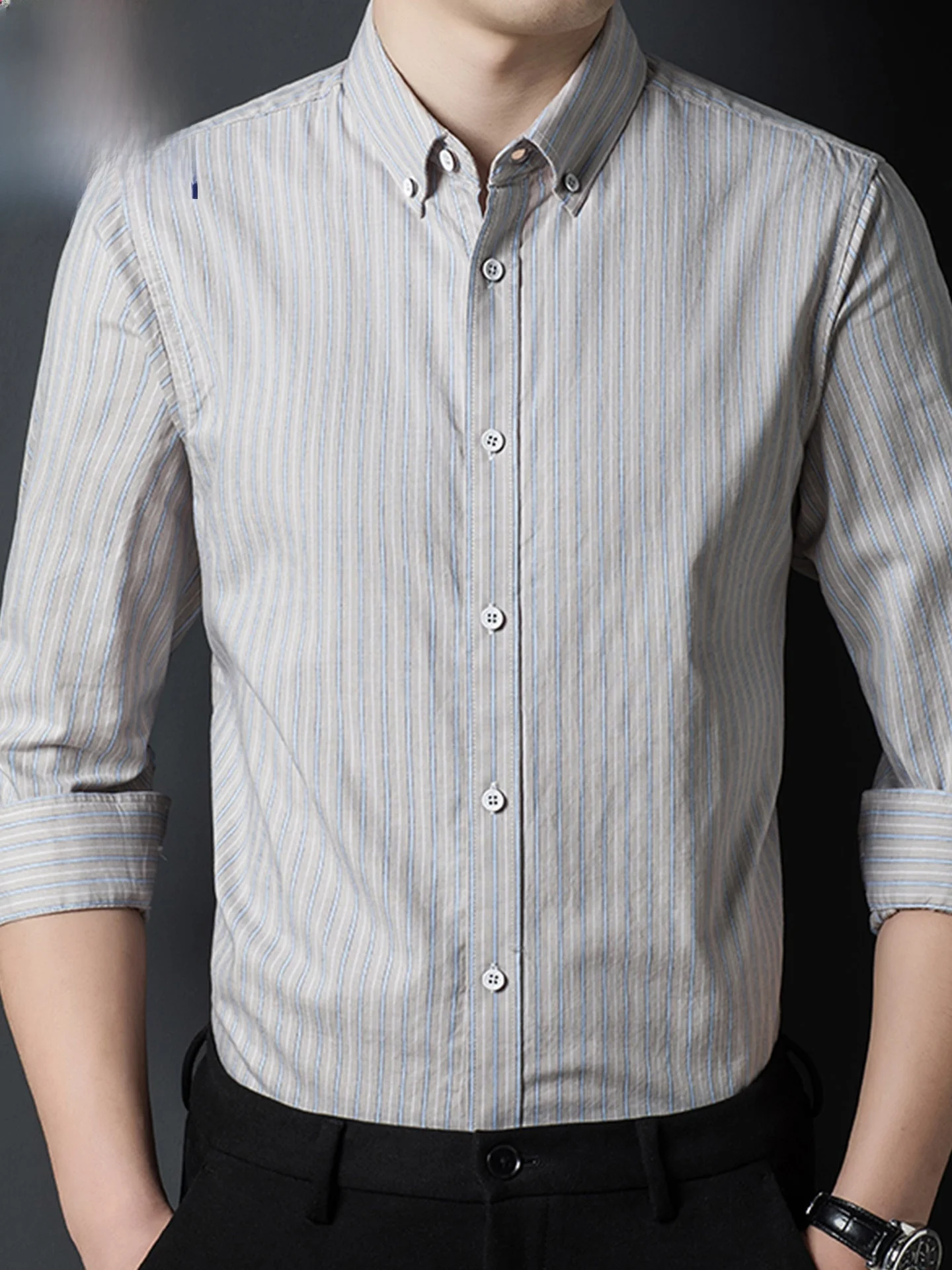 

TUCANO Pure Cotton Long Sve Casual irt Мужские брюки среднего возраста Весна Осень Новый Sle Busin Повседневные свободные без железной полоски irt