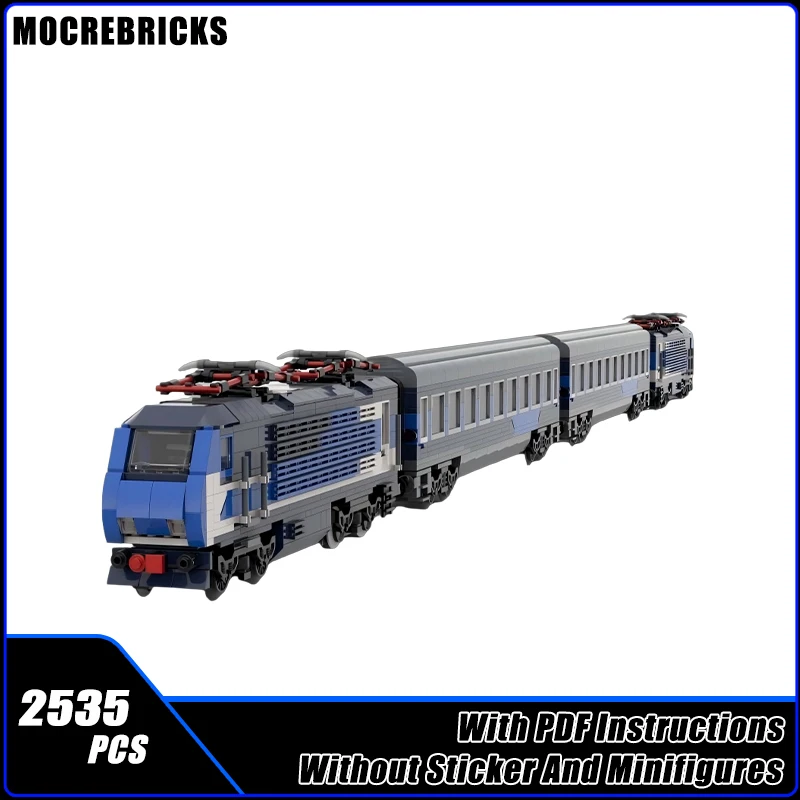 

MOC Italian Inter City Notturno Train Passenger Carriage Train Building Blocks Model Bricks Boy Toys Xmas Gift
