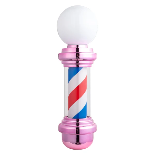 LED Light Pink,Classic Style Hair Salon Barber Shop Open Sign,Rotating Red White Blue LED Strips,IP44 Waterproof Save Energy