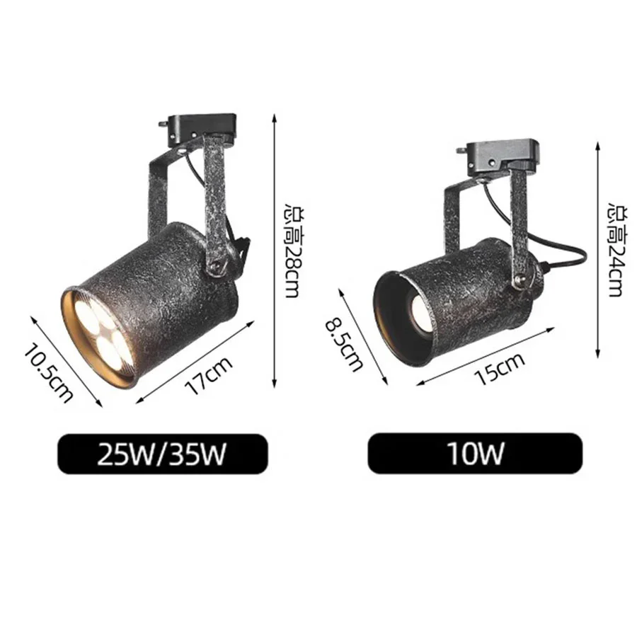 

Промышленный винтажный светодиодный Трек E27, сменный потолочный светильник, прожектор, направляющий Трековый светильник для украшения магазина одежды