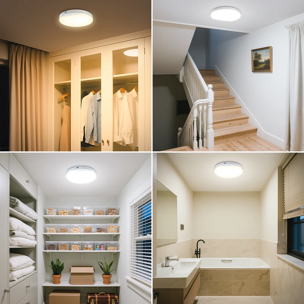 WILLED 8 واط قابلة للشحن محس حركة ضوء السقف مع بطارية 5000 مللي أمبير في الساعة المغناطيسي LED لخزانة المدخل دش المرآب