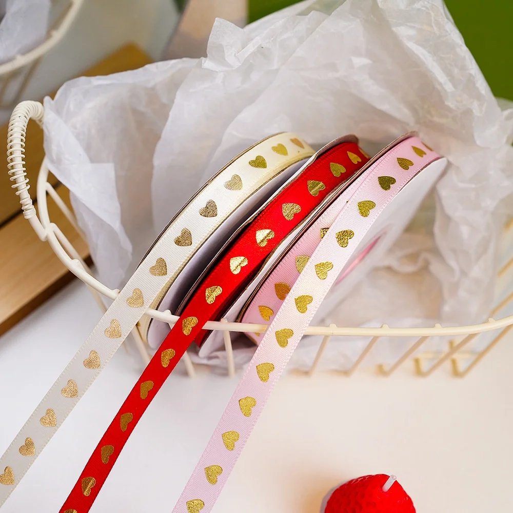 

Valentine'S Day Ribbon Decorative Diy Bowknot Ribbon Love Heart Ribbon High-Quality For Gift Box Anniversary Valentine'S Day