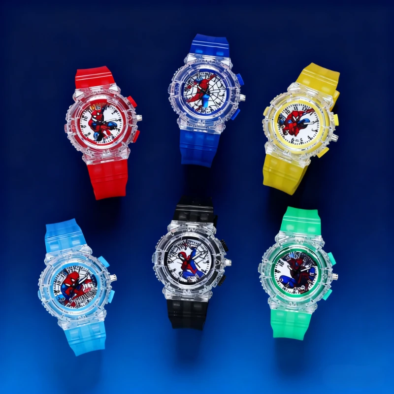 Kids LED Sports Watch - Flashing Light Up Electronic Wristwatch, Superhero Birthday Gift for Boys & Girls