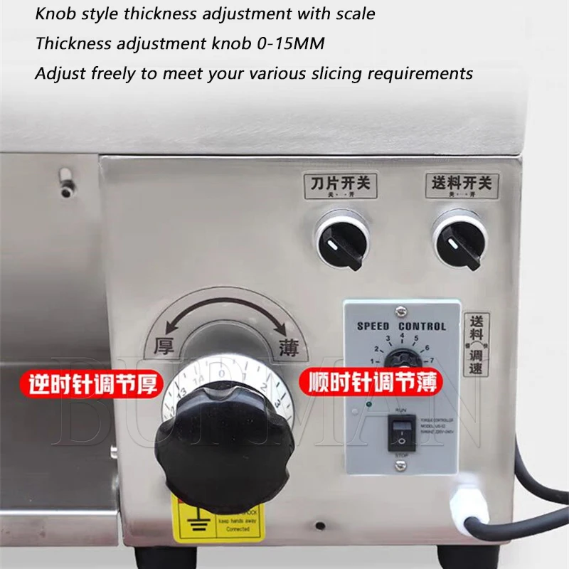Cortador de carne eléctrico, cortador de verduras, máquina cortadora de carne fresca, rebanador de verduras