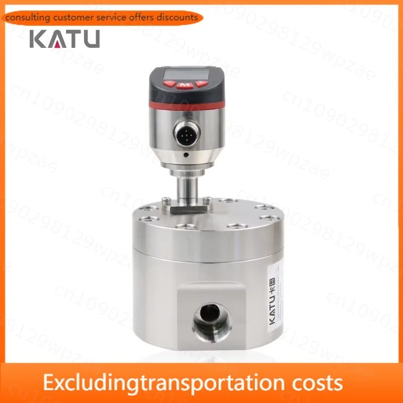 KATU Brand FM500-M25 High Precision 5L-150L/min Gear Water Flow Meter Flow Sensor With LED Liquid Crystal Display
