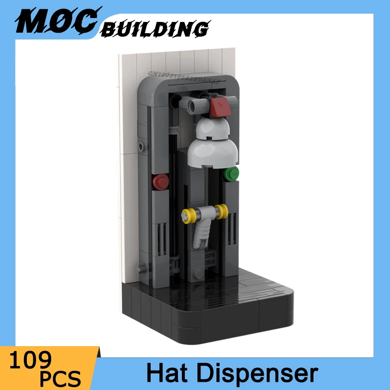 MOC Space Movie Game Scene Hat Dispenser Mechanical Device Model Building Blocks DIY Assemble Bricks Collection Toys Xmas Gifts