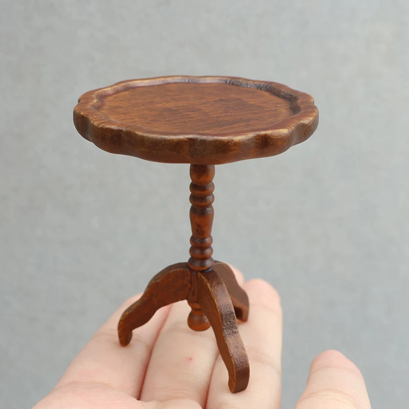 1:12 Dollhouse Miniature Round Table Coffee Table Side Table Furniture Home Model Decor Toy Doll House Accessories