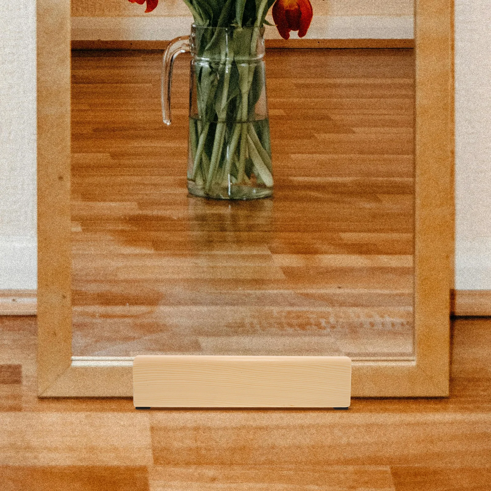 

Solid Wood 30x8x7cm Durable Wood Base For Mirror Multi Wooden Mirror Base use St Stable Holder Fixed Support Pad