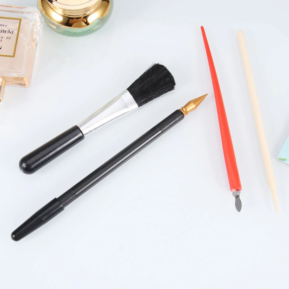 4 PCS Tool Kit Stylus Pen Scratch Painting Stick M Bamboo Wooden Crayon Feutre Adulte Brush