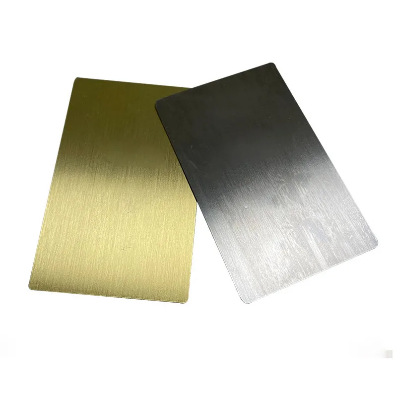 تخصيص إنتاج بطاقة معدنية من الفولاذ المقاوم للصدأ NFC تماس مضاد للمعادن 215 رقاقة بطاقة الأعمال الإلكترونية #6