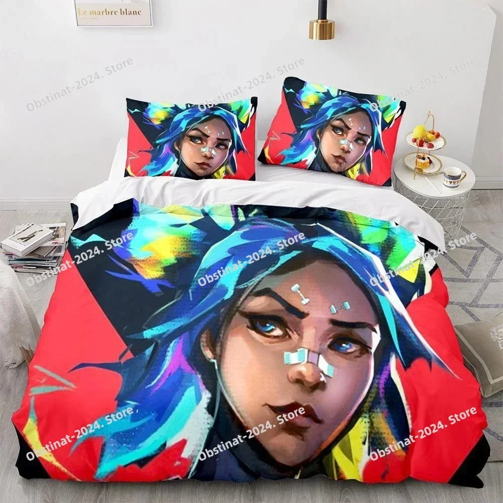 

3D Printed Valorant Printed Bed Set Duvet Cover Pillowcase Bedding Set Bed Linen Sheet Quilt Cover Full Queen King Size