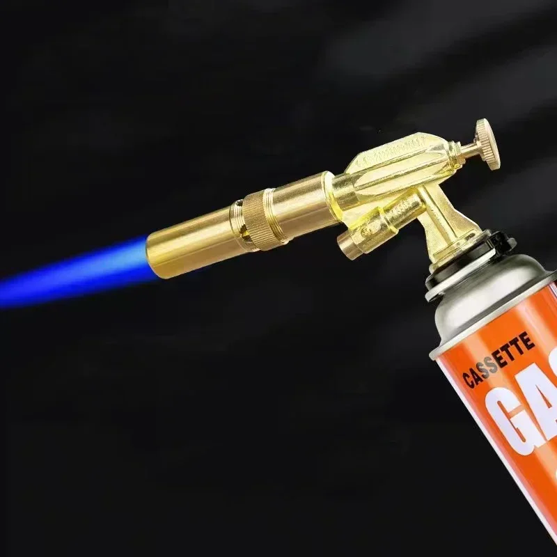 Copper Welding Gas Torch Butane Burner Flame Gun Outdoor Camping BBQ Flamethrower Welding Equipment Kitchen Lighter Ignition