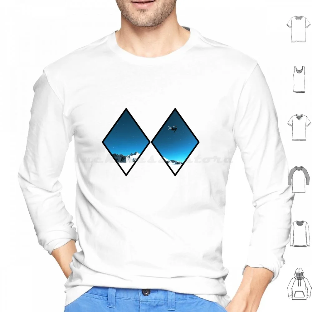 Double Black Diamond-Skiing Hoodies Long Sleeve Skiing Ski Skier Skis Black Diamond Double Black Diamond Diamond Winter