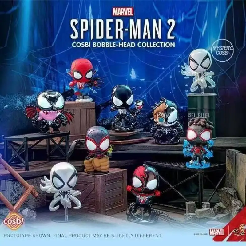 

Authentic Hot Toys Marvel Spider Man 2 Blind Box Spider Man Venom Handmade Mini Doll Decoration Gift Surprise Gift