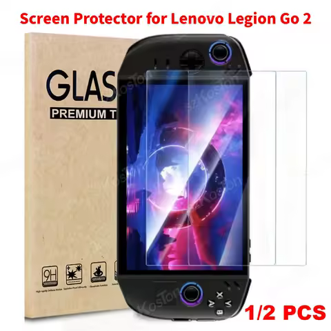1/2PCS HD Screen Protector for Lenovo Legion Go 2 Games Console Anti-Scratch 9H Hardness Tempered Glass for Lenovo Legion Go 2