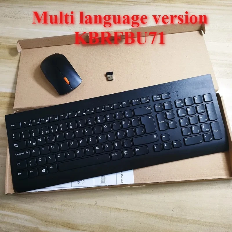

Многоязычный набор беспроводной клавиатуры и мыши KBRFBU71 для Lenovo UK, Russian, Japanese, Korean, Turkish, Belgium, Nordic