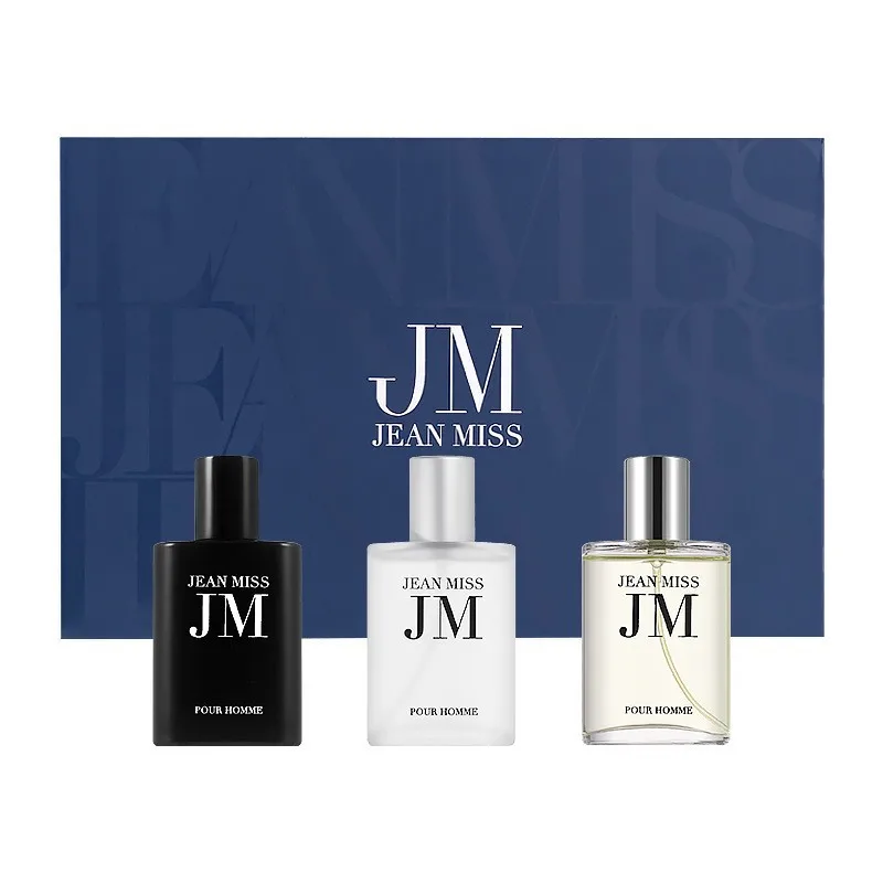 3 Pcs Men Eau de Toilette Cologne Gift Set, Embossed Square Bottle Woody Aquatic Masculine Fragrance Sampler Kit, Black Red Blue Multi Color Perfume Spray, Blue Scenery Flip Gift Box for Dating Travel, Gift for Husband Boyfriend view 4
