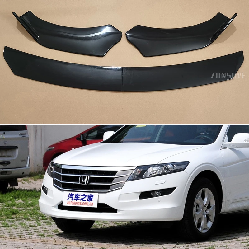 

Для Honda Crosstour 2011-2016 года передний бампер, сплиттер для губ, спойлер, комплект кузова, аксессуары, универсальный, 4 шт.