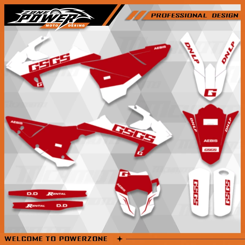 

Powerzone For Gas Gas GASGAS EC 200 250 300 2018 2019 2020 Graphics Decals Stickers Kits Background Custom Number