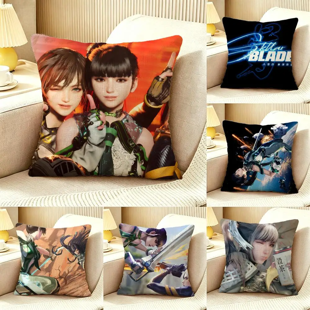 Stellar Blade Cushion Cover Pillow Cover Nordic Minimalist Throw DoubleSided Print Cushion Case for Sofa Bedroom Decor