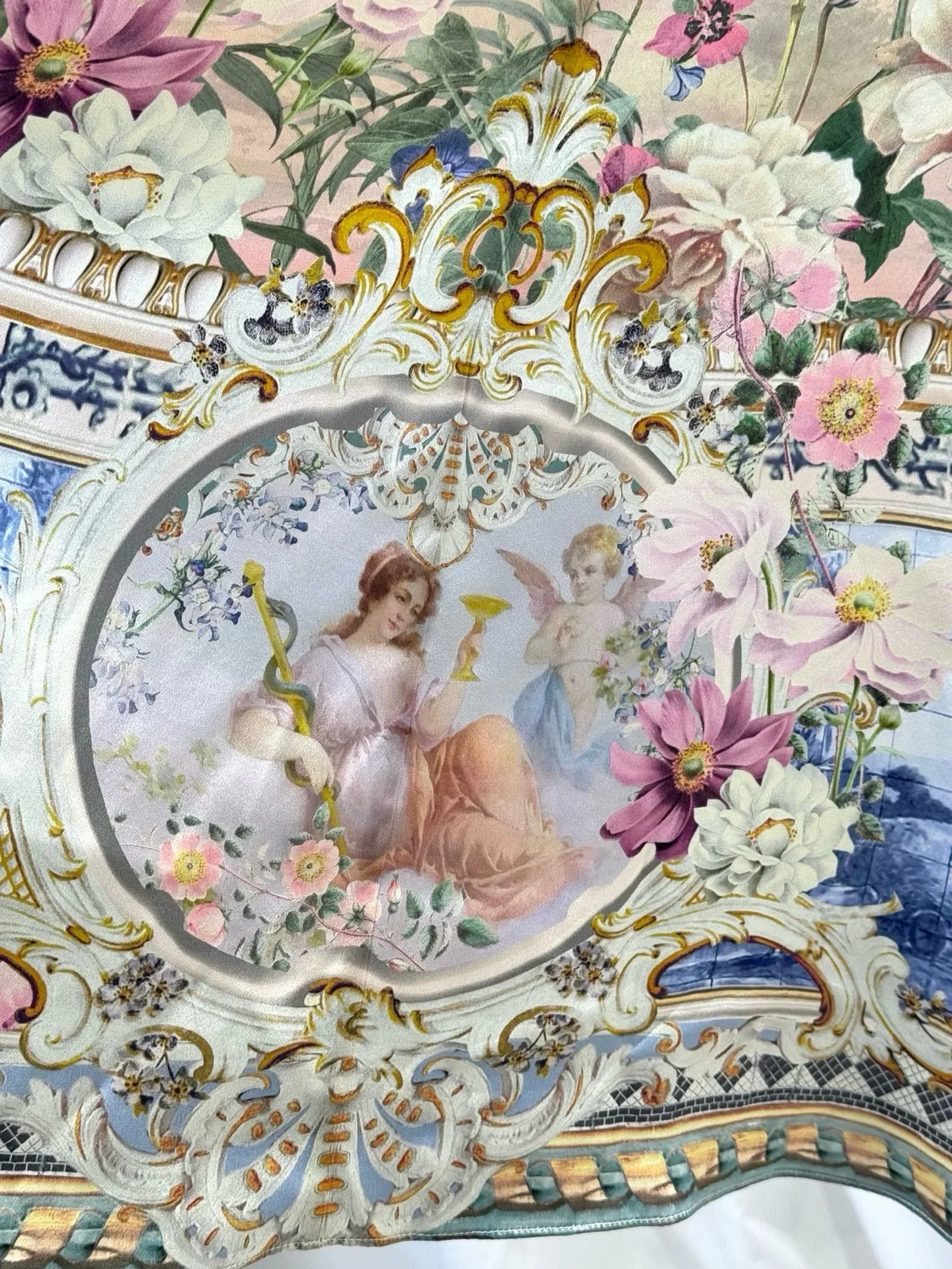 Schwere Perlen Frauen 100 % Seide Langes Kleid 2025 Neue Blumendruck V-ausschnitt Flare Hülse Elegante Damen Robe