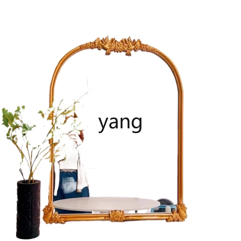 LM Retro Makeup Mirror Bathroom Bathroom Washing Table Mirror Smart Dressing Decoration